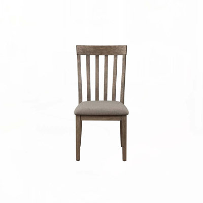 Ensemble de chaises de salle à manger rembourrées en tissu avec dossier à lattes, 4 pieds