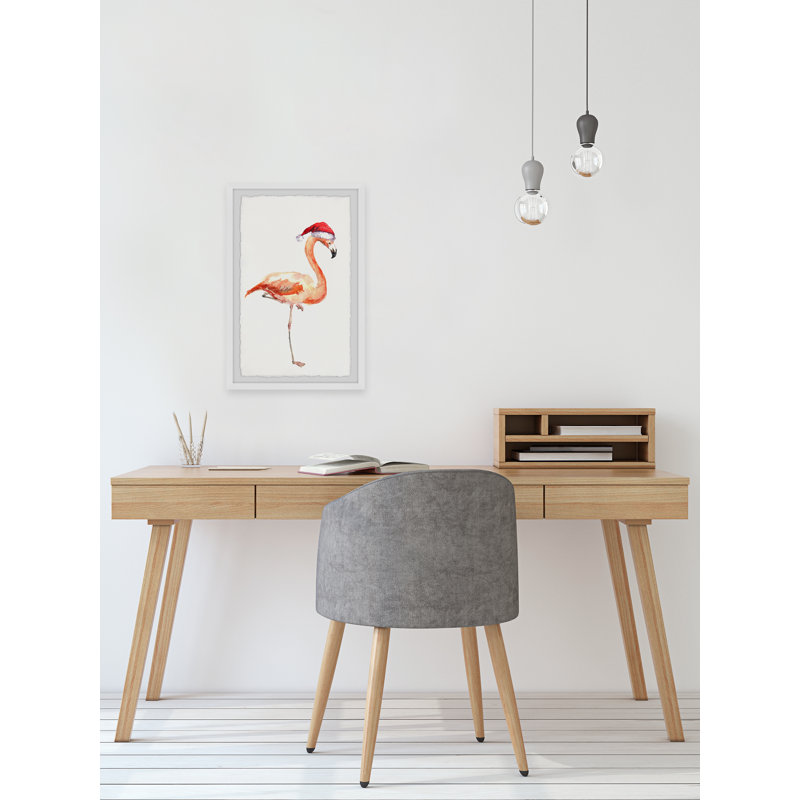 «Christmas Flamingo», reproduction encadrée, H 30 po x l 20 po x P 1,5 po