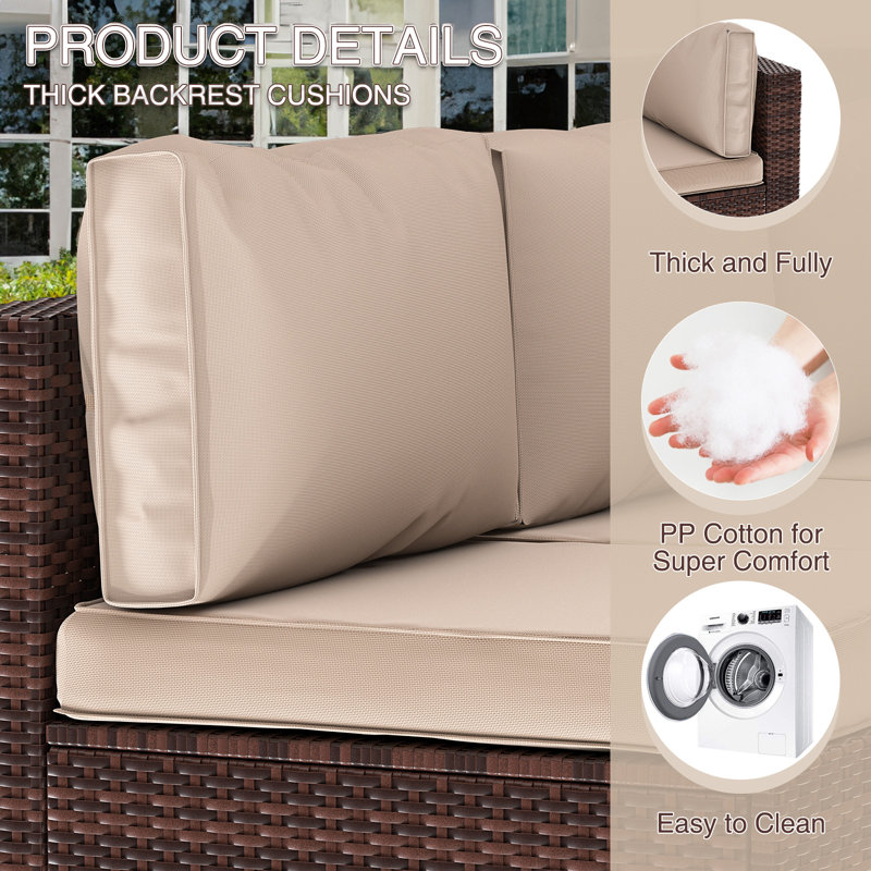 Coussin de siège / dossier extérieur 14 pièces Latitude Run®, Beige