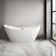 67" Acrylic Freestanding Bathtub Soaking Tubs With Overflow And Pop Up Drain