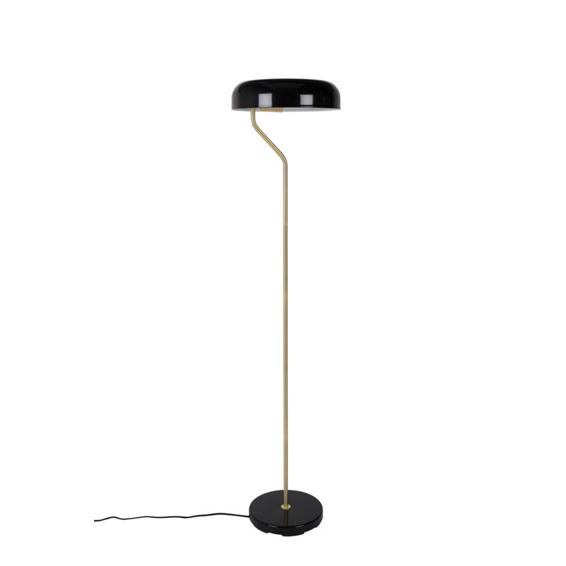 Eclipse 51'' Task Floor Lamp, Black, Brass/Black