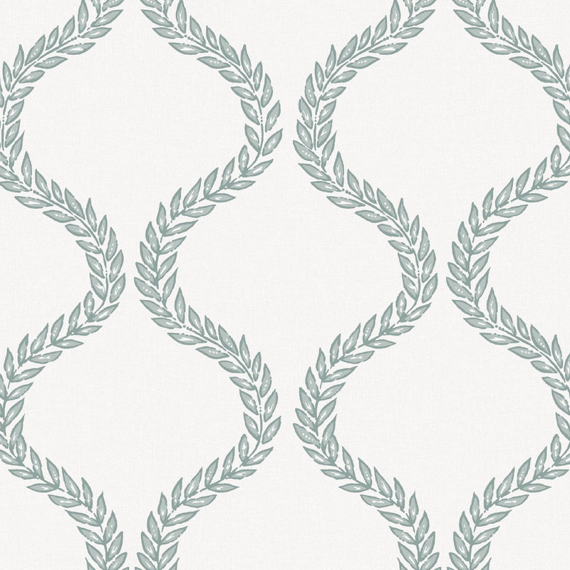 Laurel Leaf Trellis Mist Wallpaper, Laurel Leaf Trellis Mist Wallpaper