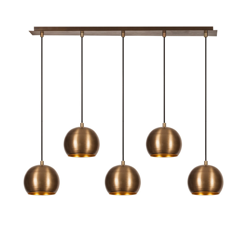 Luminaire suspendu sphère pour îlot de cuisine à 5 lumières Express