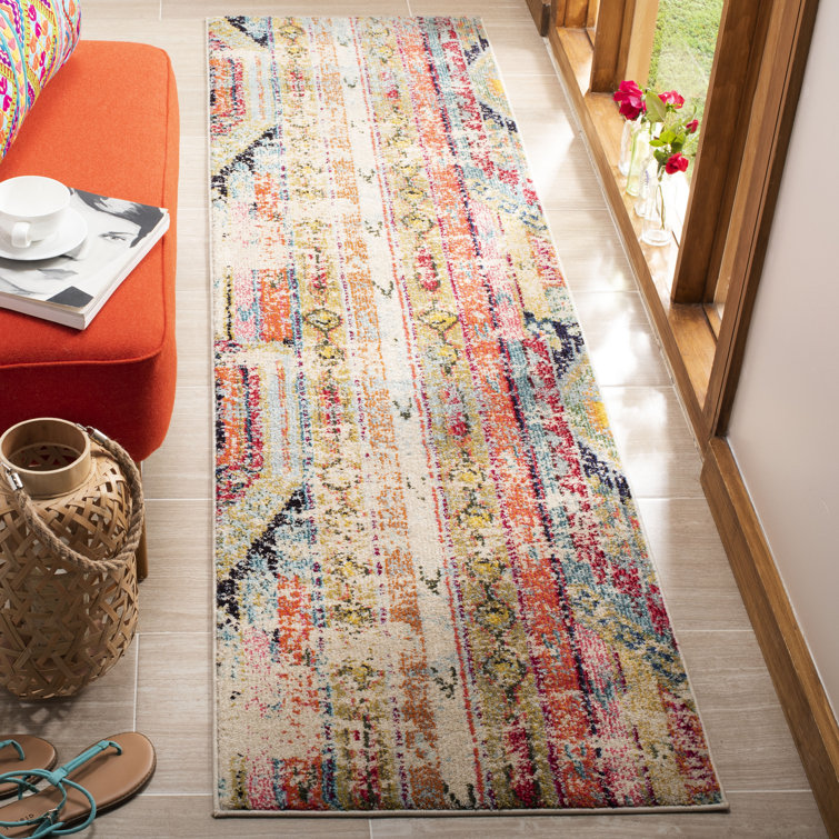 Galan Pink/Orange/Yellow Area Rug