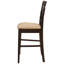 2 tabourets à hauteur de comptoir avec revêtement beige et cappuccino - s'adapte à tout décor de maison et recouvre un centre de salle à manger décontracté