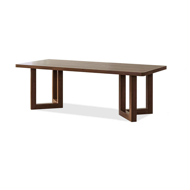 Bureau rectangulaire en bois massif brun noisette, H 29,53 po x l 70,87 po x P 31,5 po