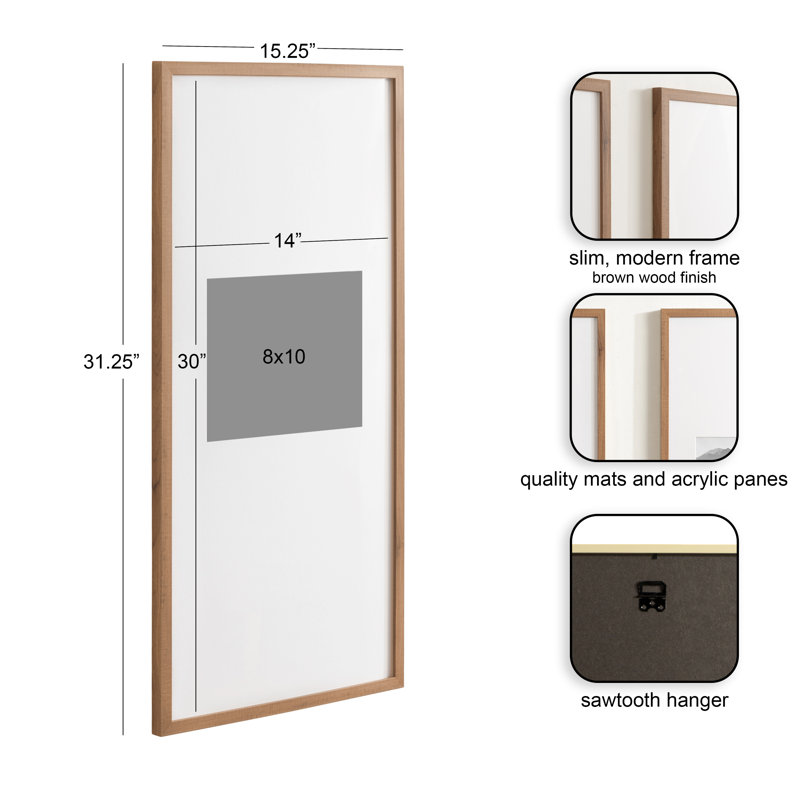 Gallery Two-Piece Picture Frame Set, Brown