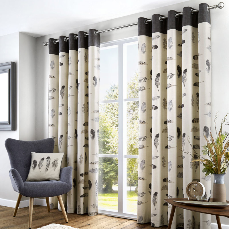 Cotton Room Darkening Curtain Pair, Width 117 x Drop 137 cm