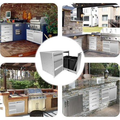 Outdoor Kitchen Drawer Combo,28WX22HX19D Inch