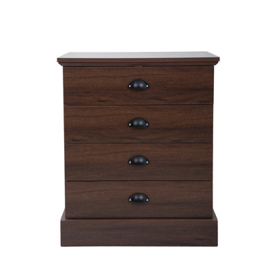 Bantham Walnut 4-Drawer Wood Nightstand