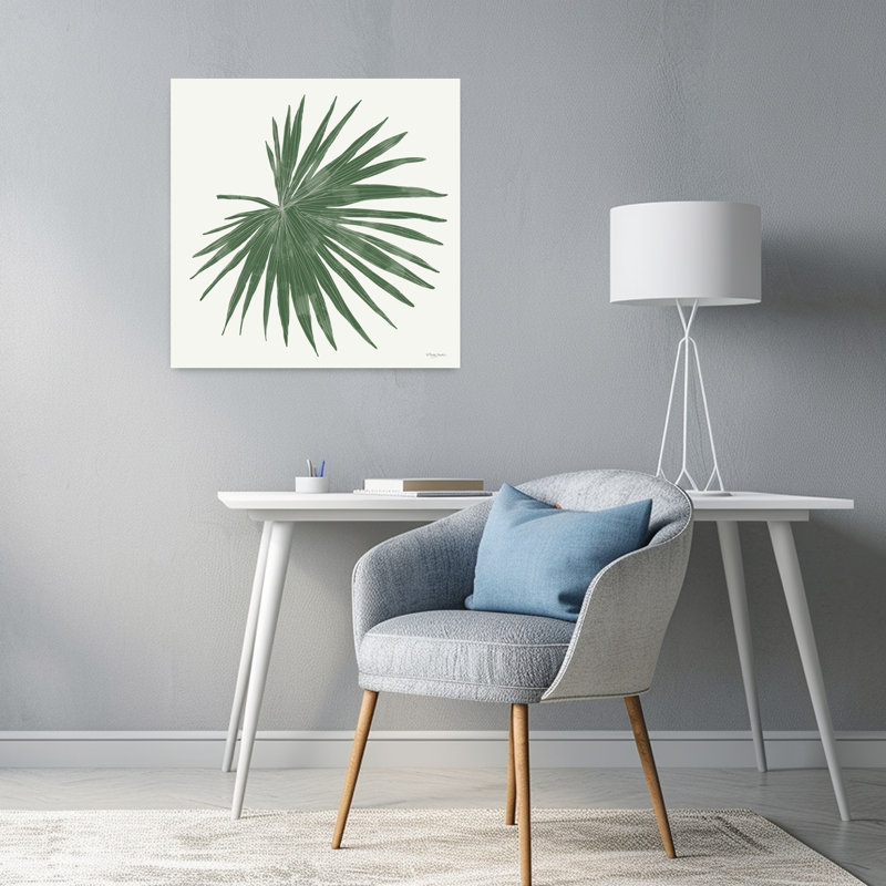 Palmier tropical avec éventail de palmiers tropicaux, H 24 po x l 24 po