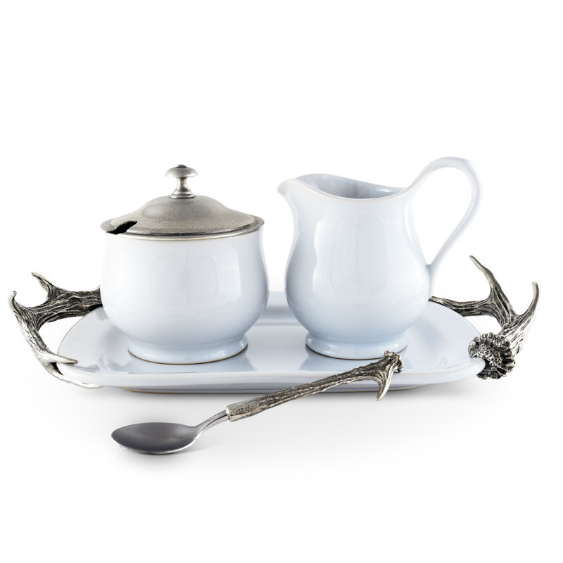 Lodge Stoneware Sugar And Creamer Set