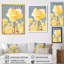 Art mural jaune sur fond de roses jaunes-104687472-104687484