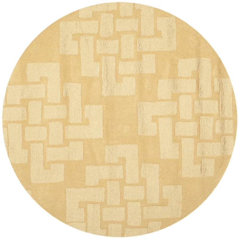 Martha Stewart Hand Tufted Wool Pile Geometric Rug, Round 4'