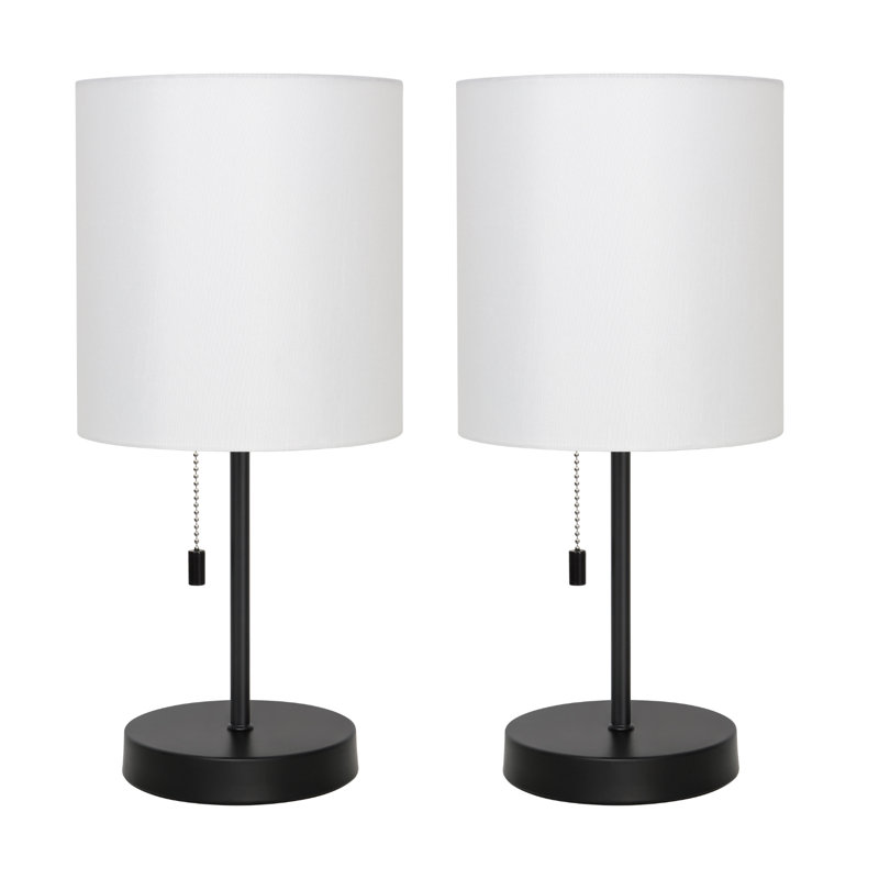 Ensemble de lampes de table noires 16 po Woulard