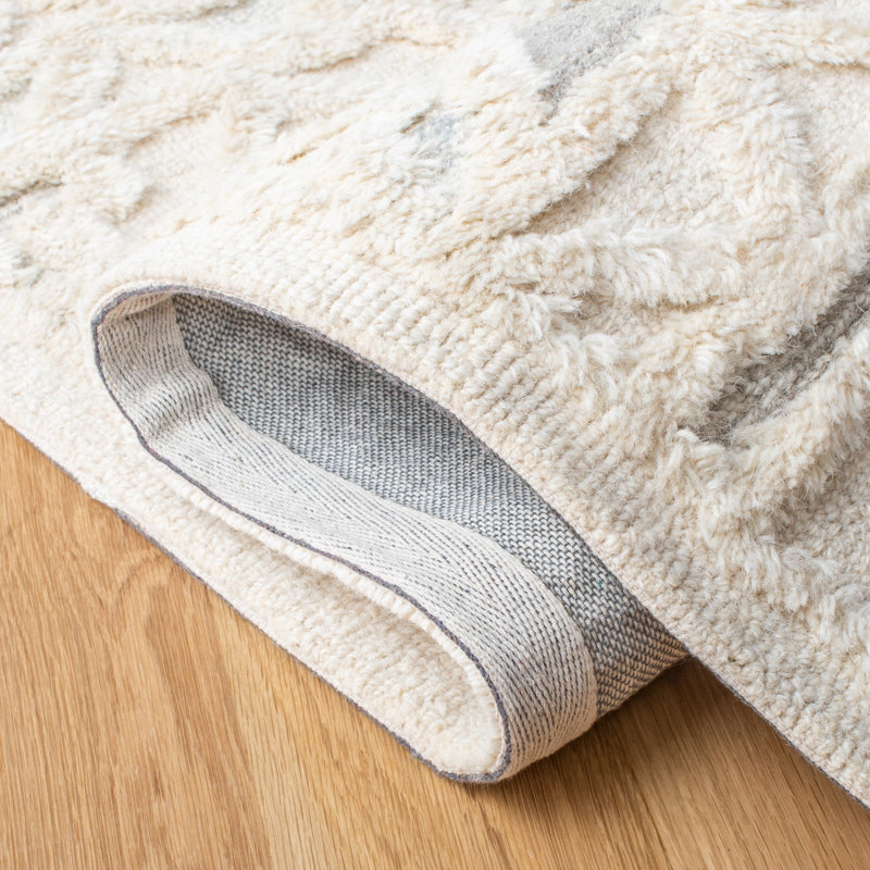 Tapis en laine et en coton touffeté à la main Neillsville, Rond 6 pi