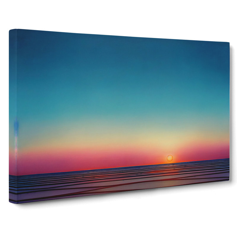 Delightful Seascape At Sunset - Wrapped Canvas, 40cm H x 60cm W x 3cm D
