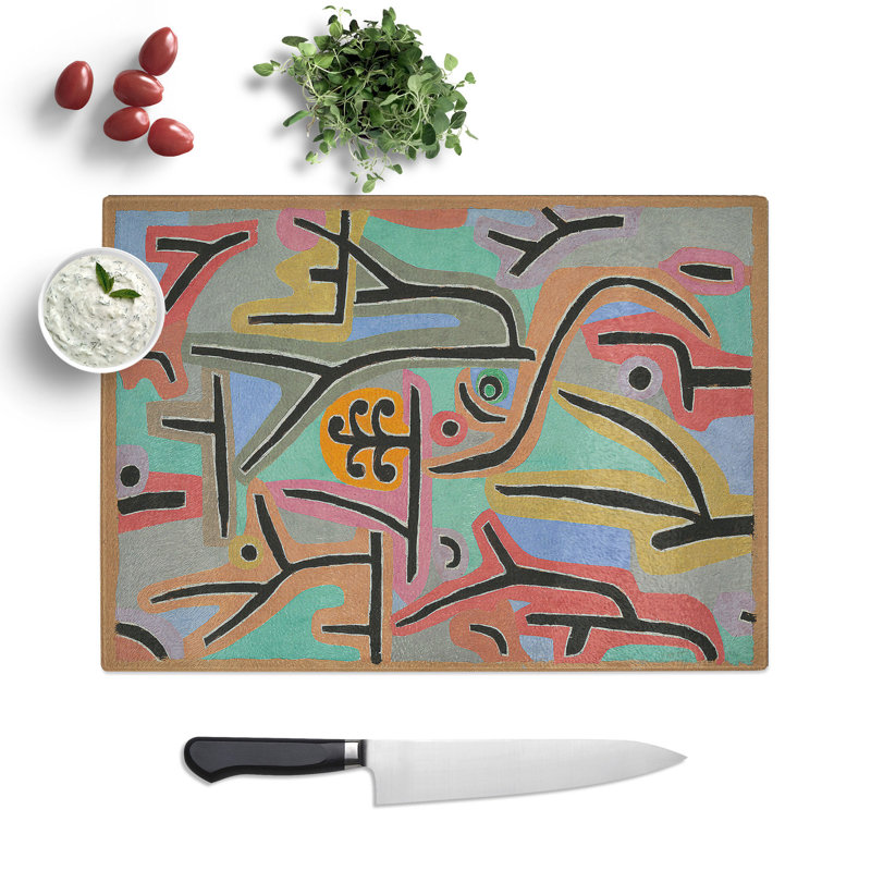 Park Scene by Paul Klee Chopping Board, 0.4cm H x 28.5cm W x 39cm L