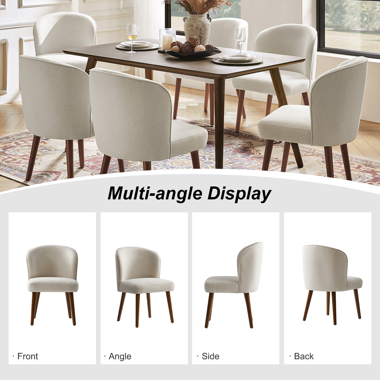 Monticello Dining Chair, 6, Linen