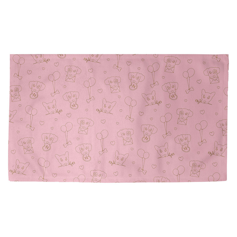 Tapis rose/brun fait main, Rectangle 5 pi x 7 pi