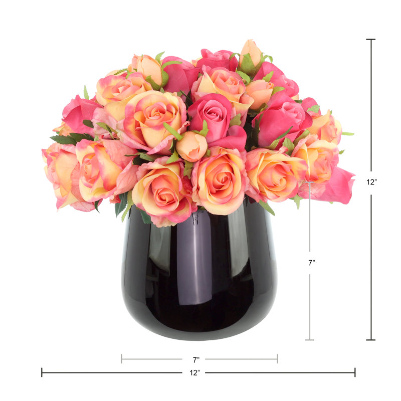Roses Arranged in a Glass Vase