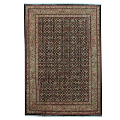 Wool Oriental Area Rug in Gold