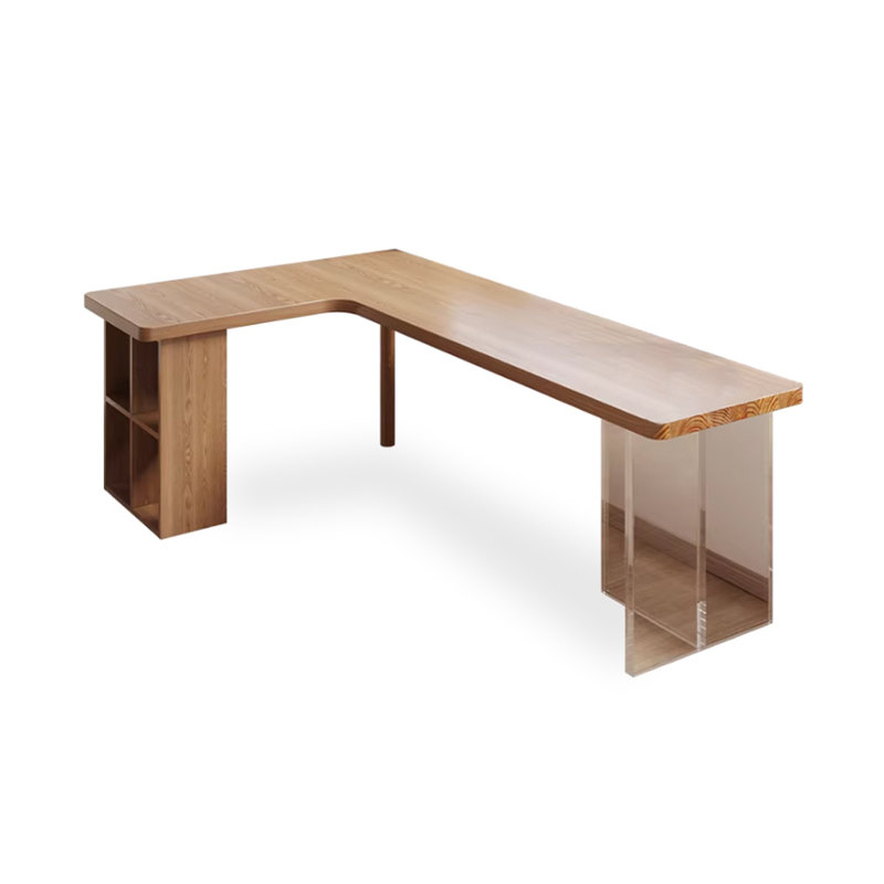 Noyer en bois massif en forme de L, 29.53"H×86.61"L×55.12"W, Left