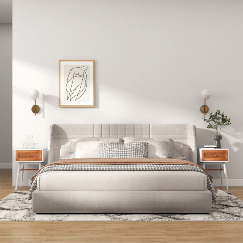 Table de chevet Jessalynn, Blanc