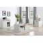 Table de bout à 1 tiroir de rangement de style rustique avec ornements en or blanc antique
