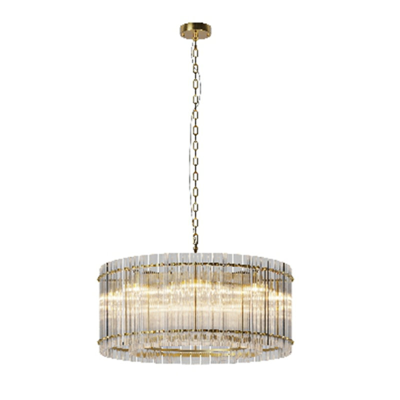Modern Round Chandelier, Gold