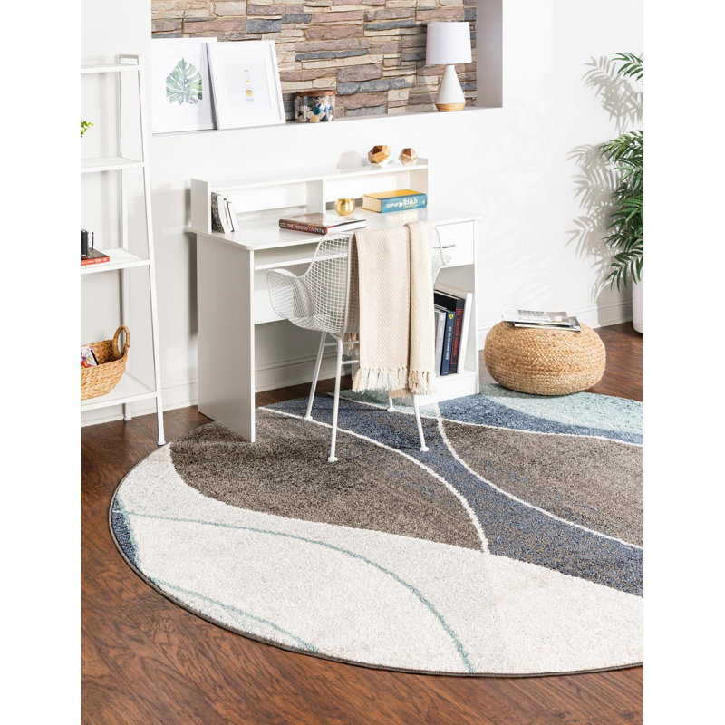 Harelda Geometric Indoor Rug, Round 3'3"