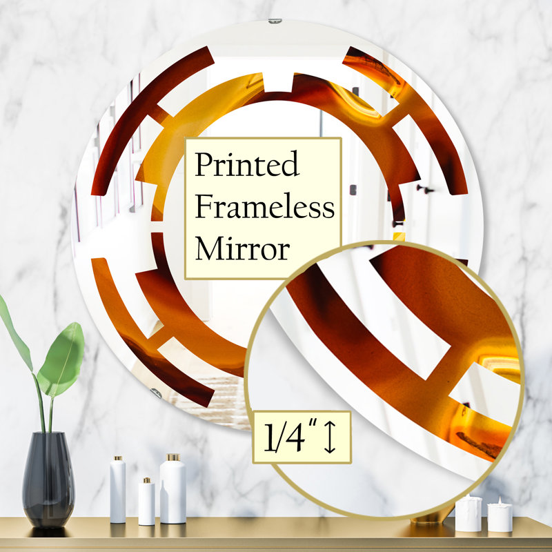 Miroir mural moderne sans cadre Space Agate, H 31,5 po x l po