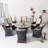 Round Outdoor Dining Set With Cushions-1902182194-1902182192