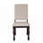 Fabric Upholstery Side Chairs 2Pc Set Grayish Brown Finish Wood Frame Nailhead Trim Turned Legs Dining Furniture