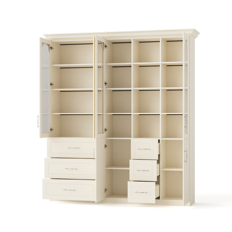 Bibliothèque 92,5 po H 2 pièces avec tablettes ouvertes