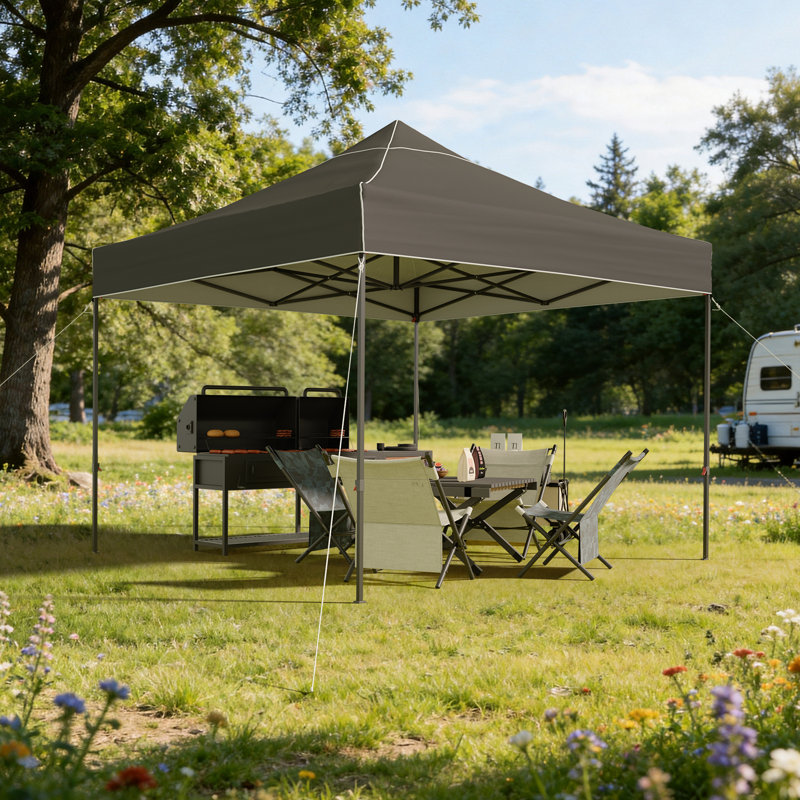 Canopy Tent, Heavy Duty Pop up Canopy, Gray, 10 ft x 10 ft