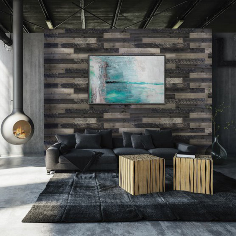6" Peel and Stick Barnwood Wall Paneling (10-pack)
