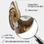 Décoration murale en métal beige en forme de spirale abstraite minimalisme beige-120524911