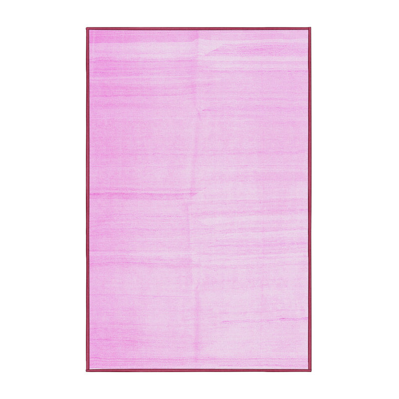 Tapis rose fait à la machine, Rectangle 2 pi x 4 pi