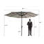 Parasol d'extérieur en aluminium pour patio-71389246