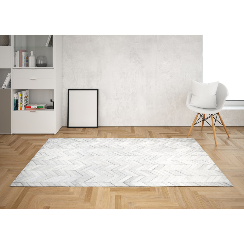 Tapis rectangulaire en peau de vache Bolme One-of-a-Kind, Rectangle 9 pi x 12 pi