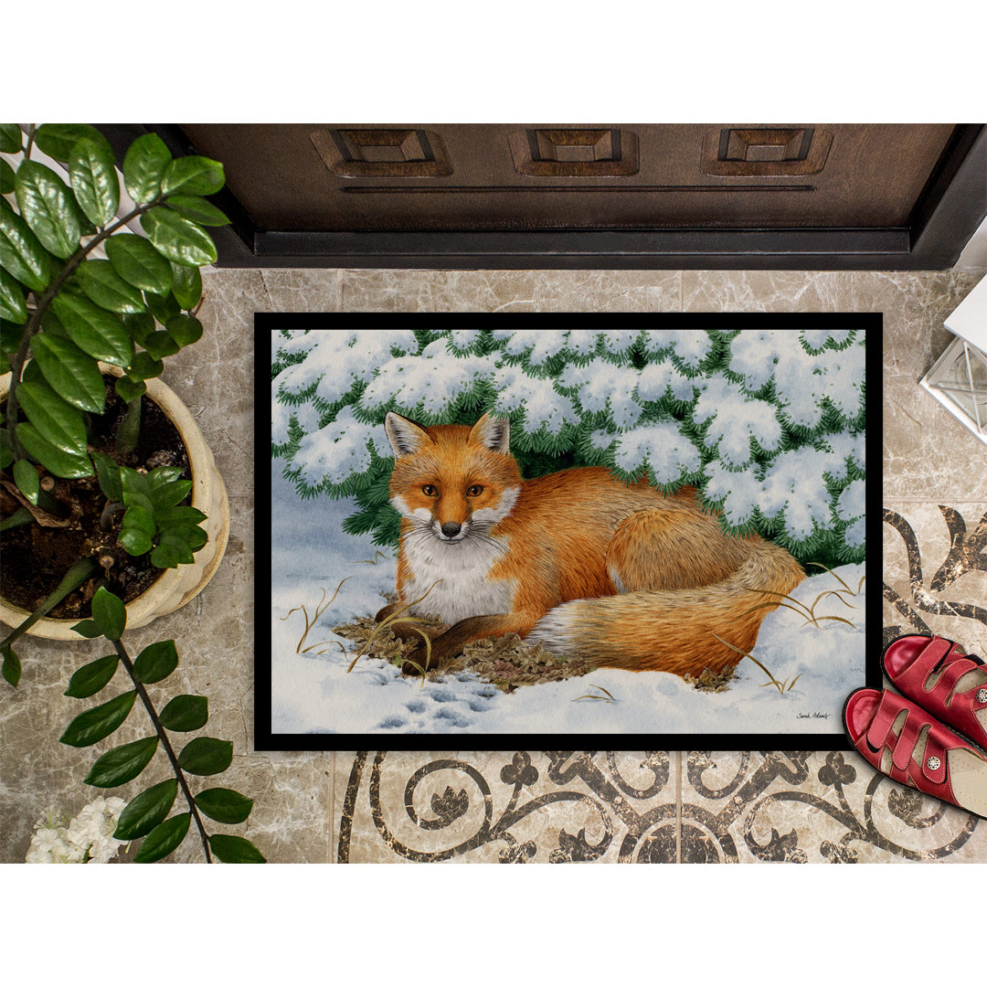 Winter Fox Non-Slip Outdoor Door Mat Caroline's Treasures Mat 