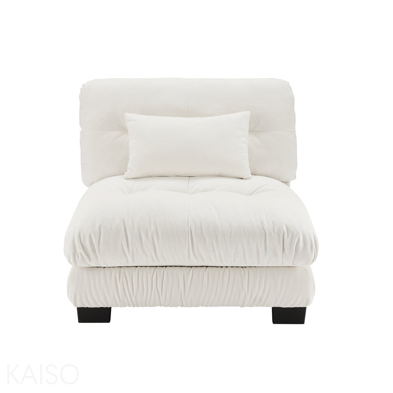 Canapé 27 sans accoudoirs avec 1 coussin - blanc