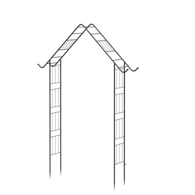 Arche de jardin en métal de 260 cm de haut et 170 cm de large, en forme de maison, pergola extérieure pour plantes grimpantes, décoration pour mariages et réceptions