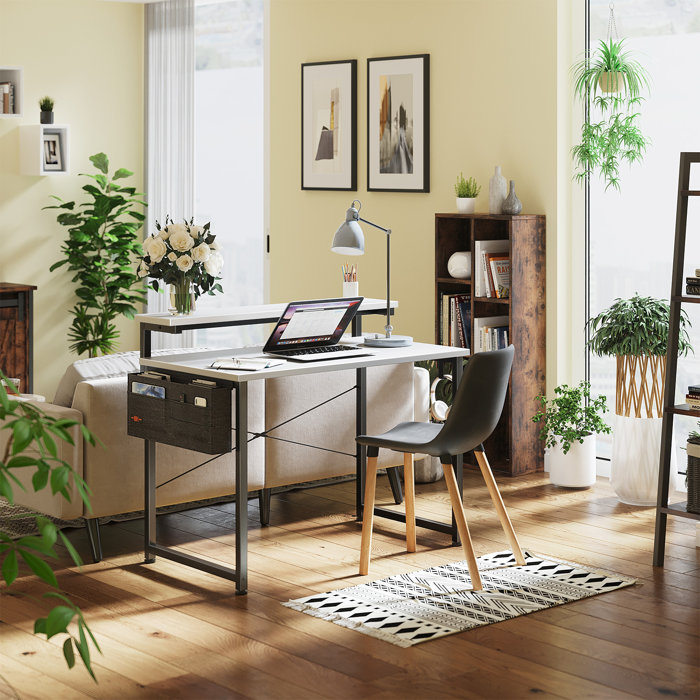 17 Stories Tunnis Metal Base Writing Desk & Reviews | Wayfair