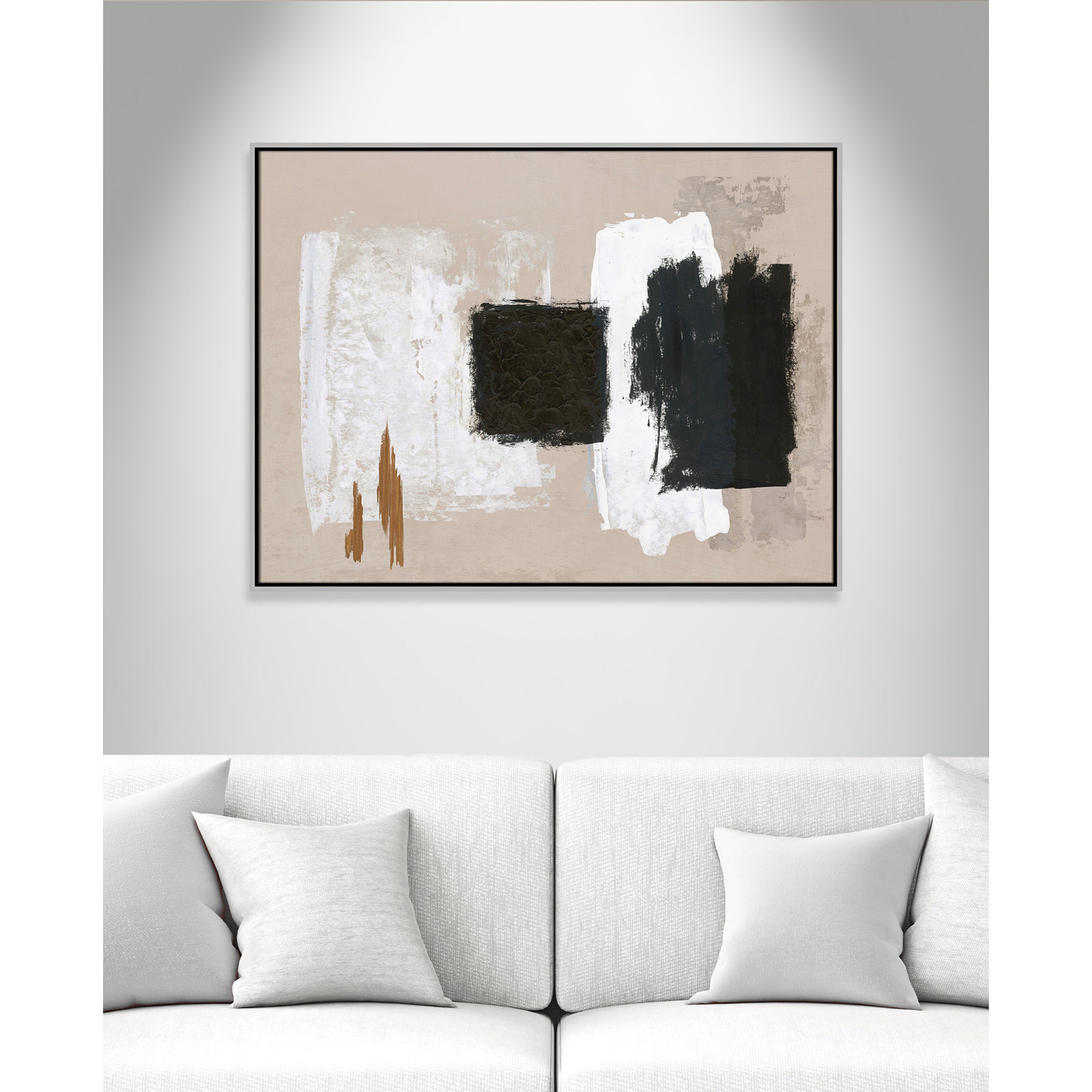 Imone "Golden Slate" Painting, 31.5" H x 41.5" W, Silver