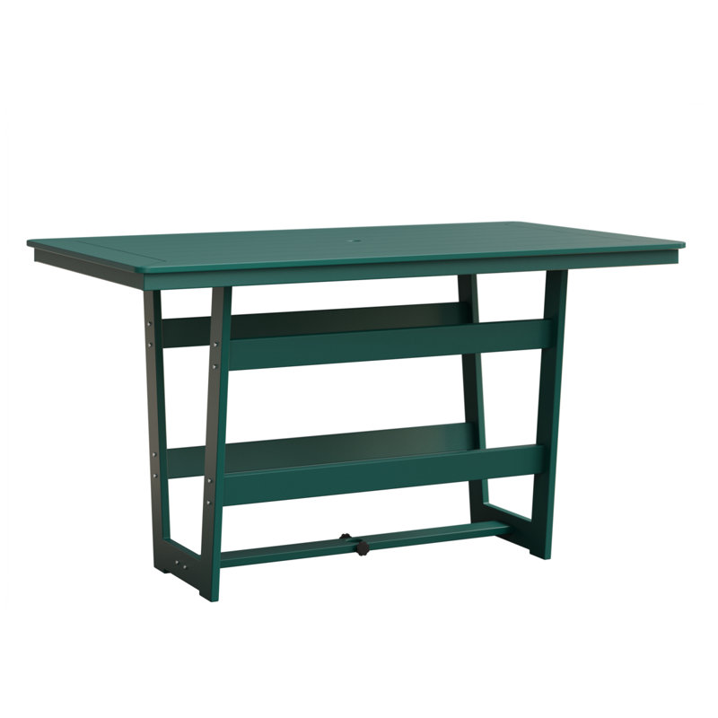 Berlin Gardens Hudson 70″ Rectangular Bar Table, Teal