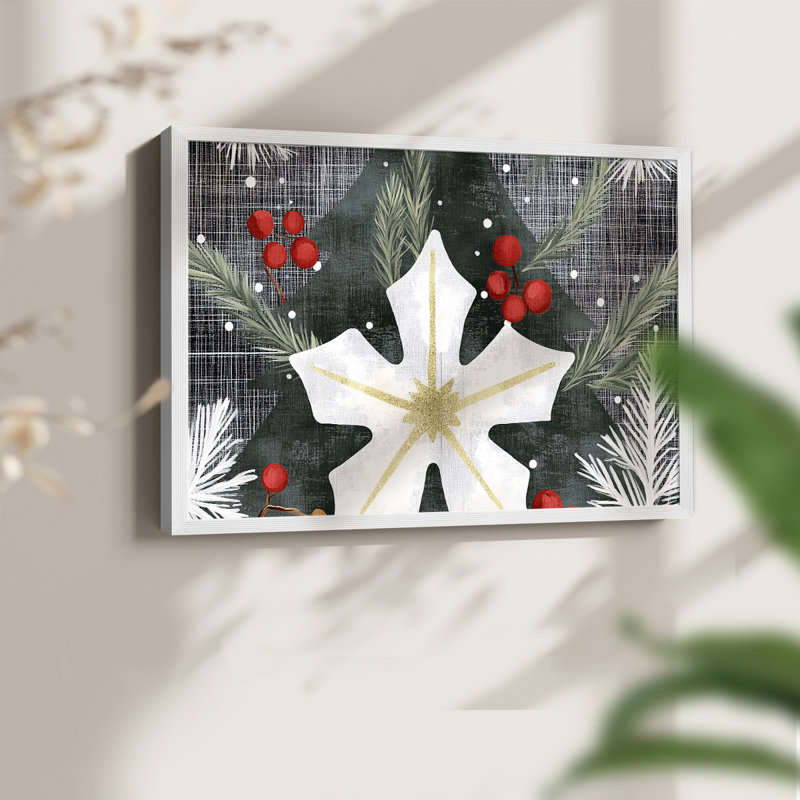 Art de Noël - DCXCIV - Reproduction encadrée - Restickable, H 11 po x l 14 po, Blanc