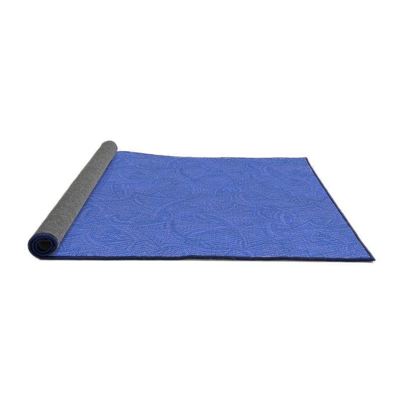 Tapis de zone mauve à motifs, Rond 7 pi