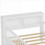 Lit plateforme simple avec rangement en panneau de fibres à densité moyenne en contreplaqué de pin, capacité de 350 lb, blanc pour chambre d'amis